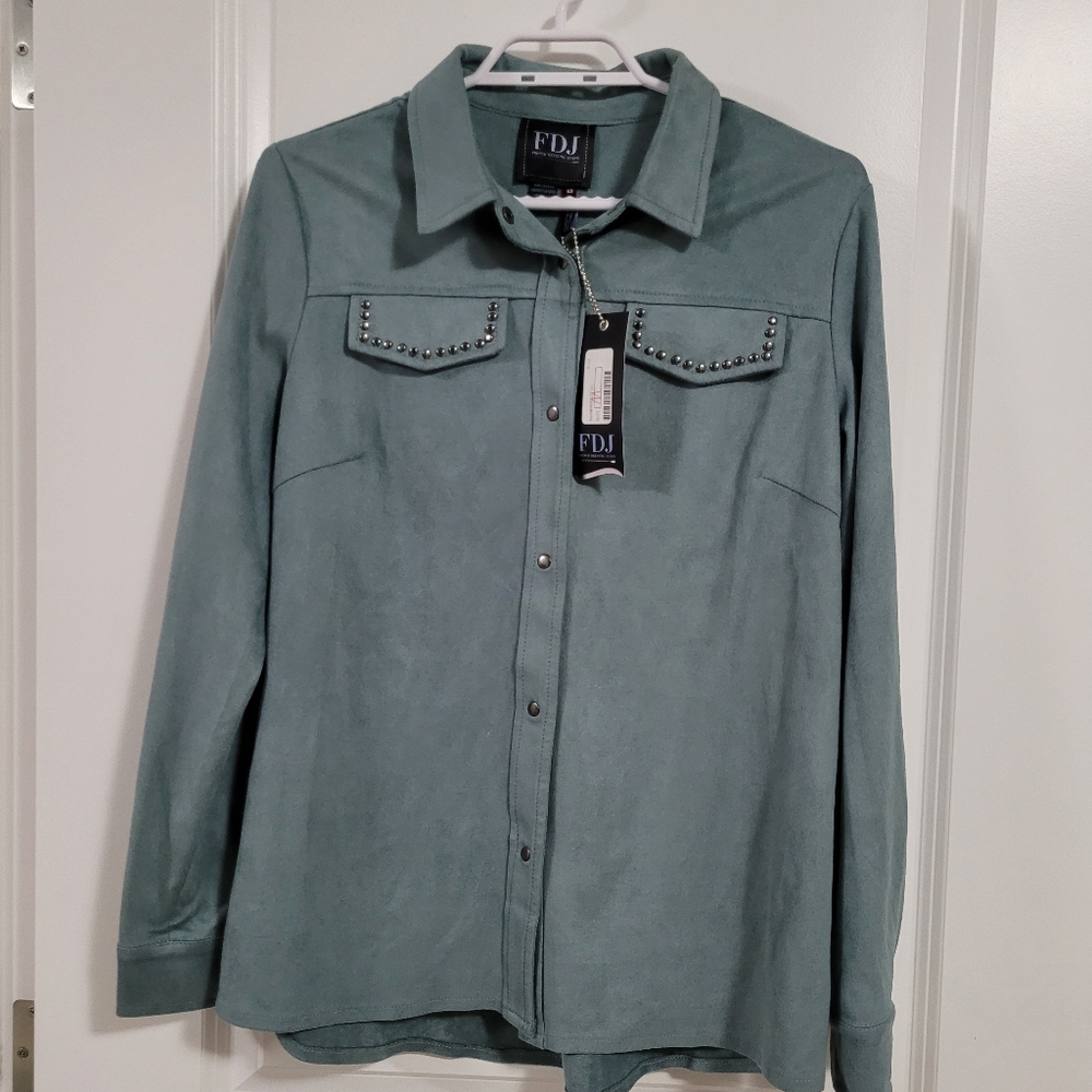 NWT French Dressing Jeans Faux Suede Shacket size medium